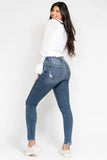 Judy Blue High Waist Skinny Jeans with Shark Bite Hem