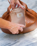 Caroline Hill Winslow Curved Bag Woven Saddle