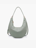 Jen and Co Alex crescent shoulder bag vegan Sage Green