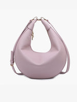 Jen and Co Alex crescent shoulder bag vegan Light Mauve
