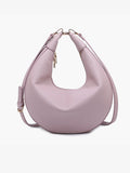 Jen and Co Alex crescent shoulder bag vegan Light Mauve
