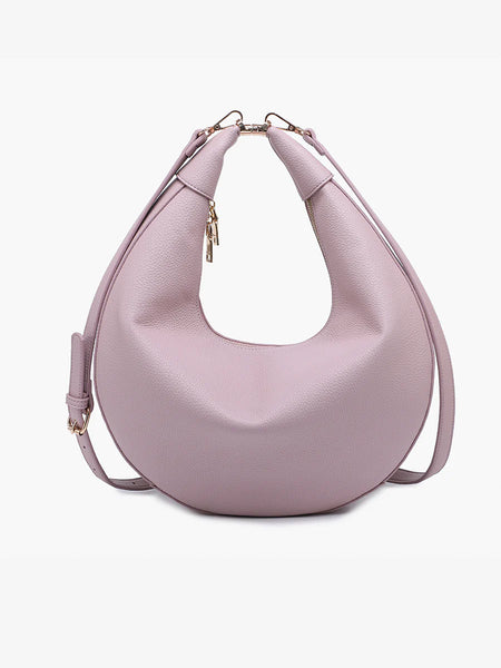 Jen and Co Alex crescent shoulder bag vegan Light Mauve