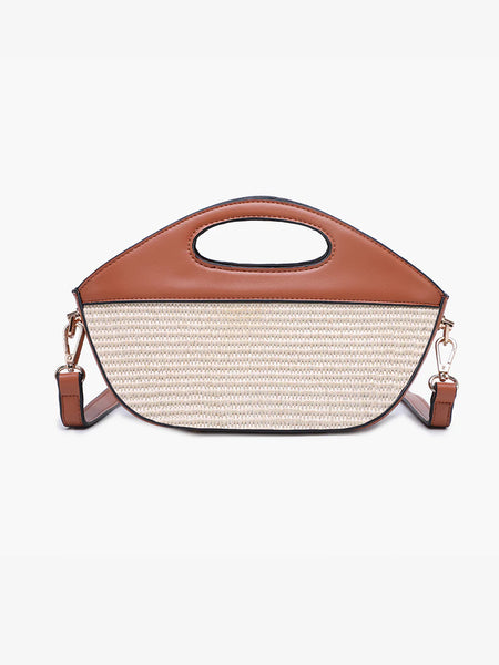Jen and Co CeCe Vegan Straw Bucket Bag