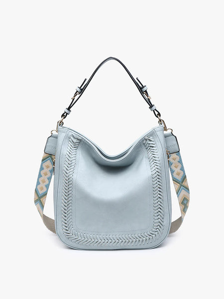 Jen and Co Aris Small Hobo Purse in Light Blue