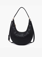 Jen and Co Alex crescent shoulder bag vegan Black