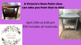 Dixie Belle Chalk Mineral Paint Class April 29 6PM