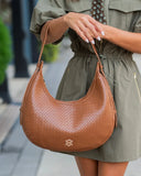 Caroline Hill Winslow Curved Bag Woven Saddle