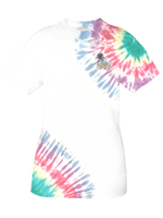 Simply Southern front tie dye white tee shirt palm tree sunkissed