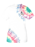 Simply Southern front tie dye white tee shirt palm tree sunkissed