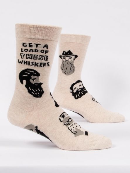 Blue Q men's get a load of these whiskers crew socks